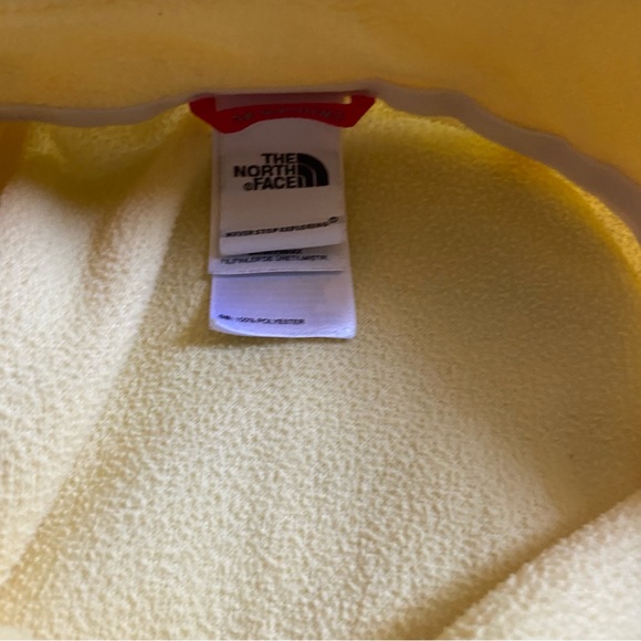 The North Face Fleece Jacket Yellow Long Sleeve Pullover Top Size Small - Picture 5 of 9